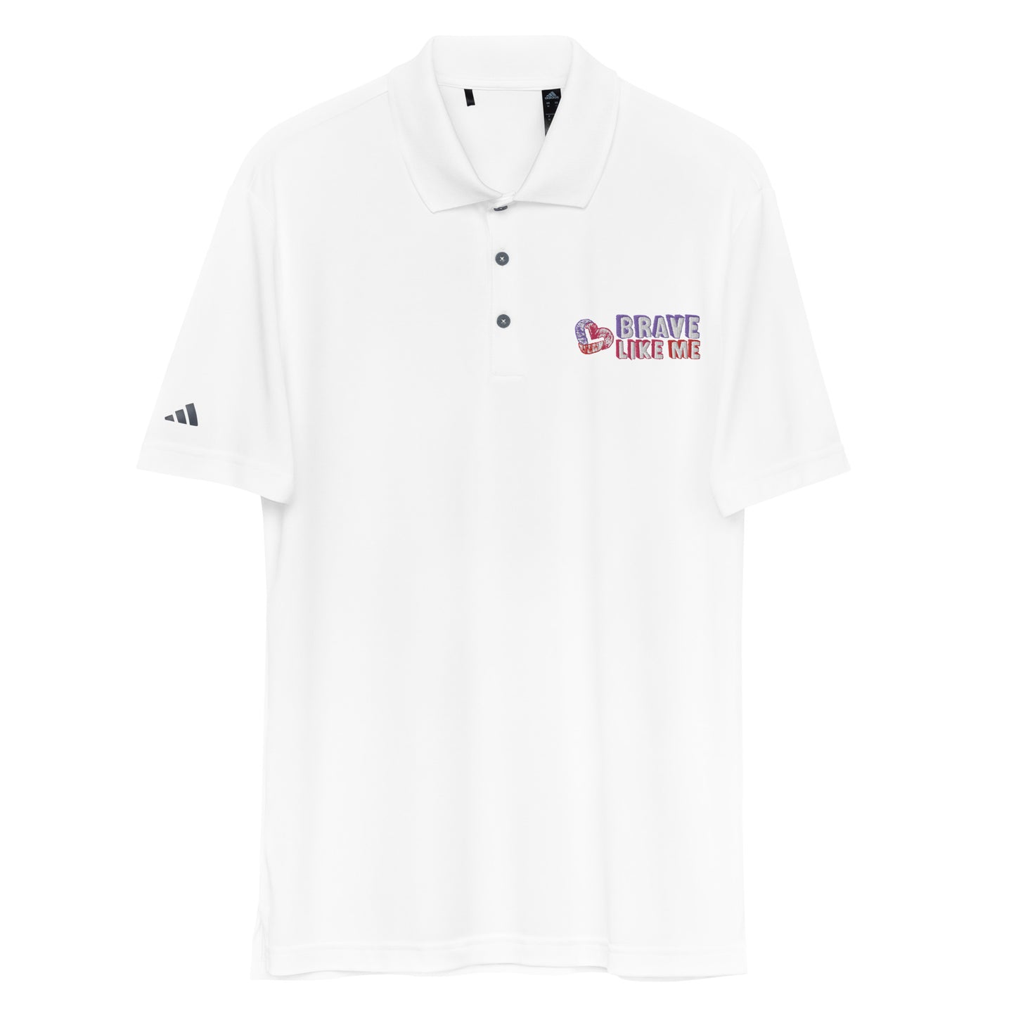 Brave Like Me Embroidered Adidas Performance Polo (Men's)