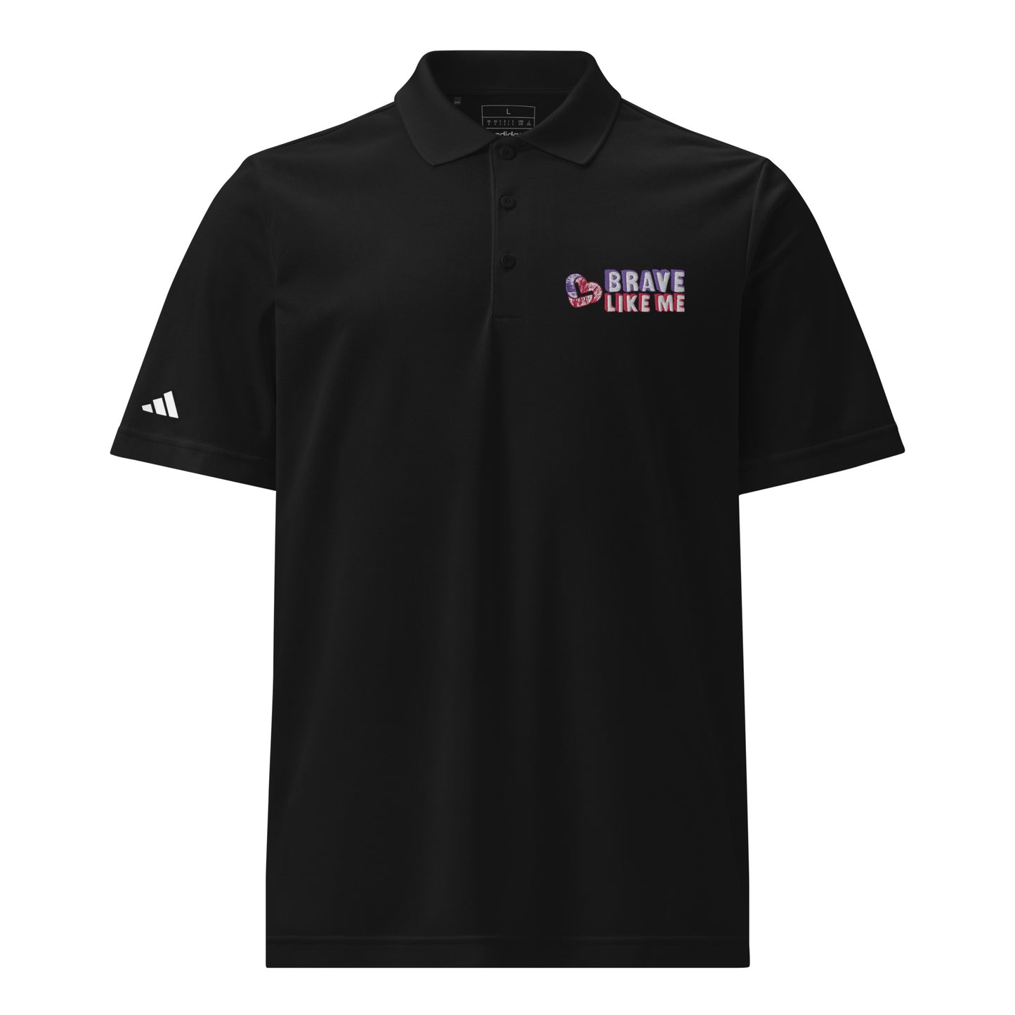 Brave Like Me Embroidered Adidas Sport Polo (Men's)