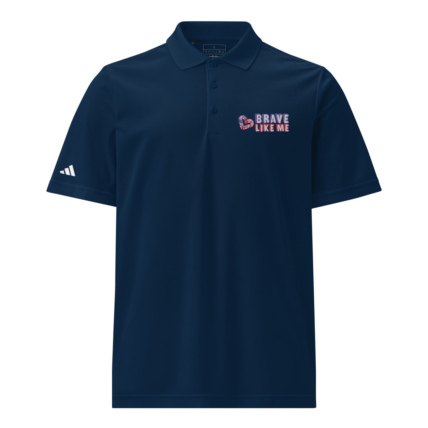 Brave Like Me Embroidered Adidas Sport Polo (Men's)