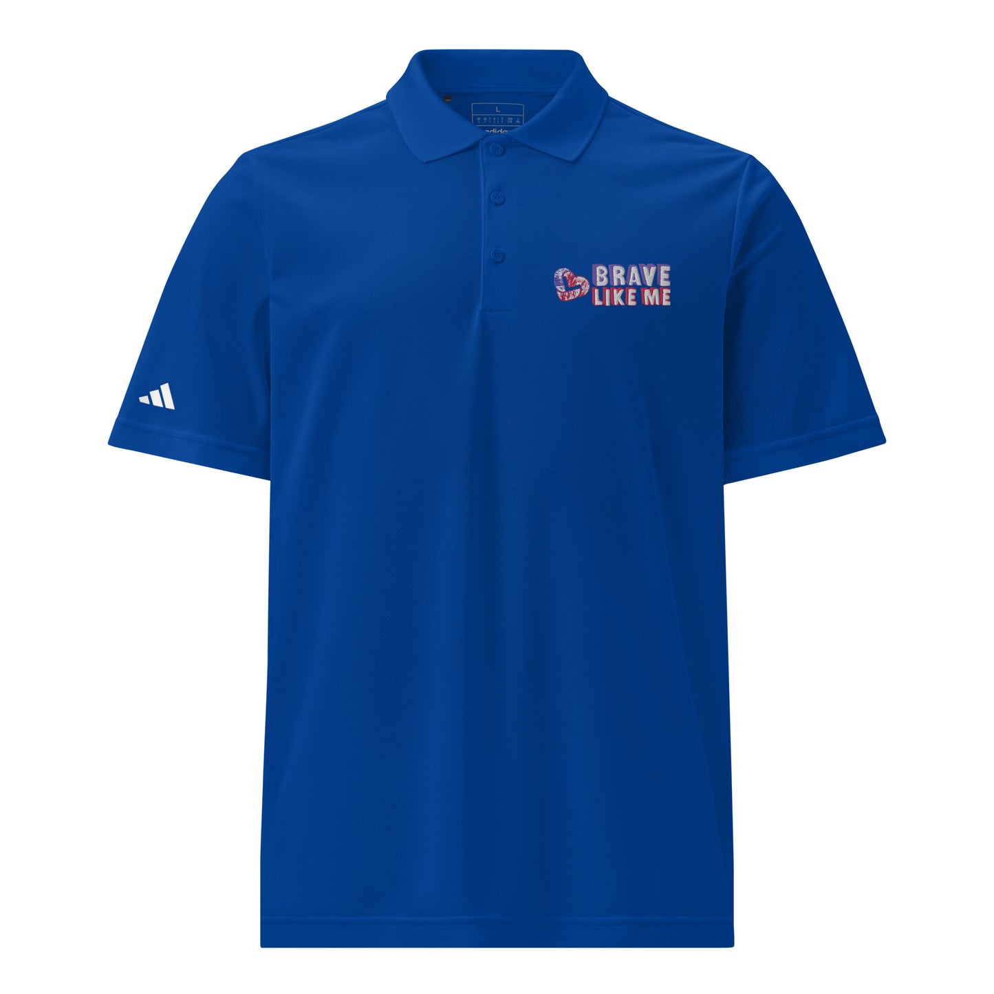 Brave Like Me Embroidered Adidas Sport Polo (Men's)