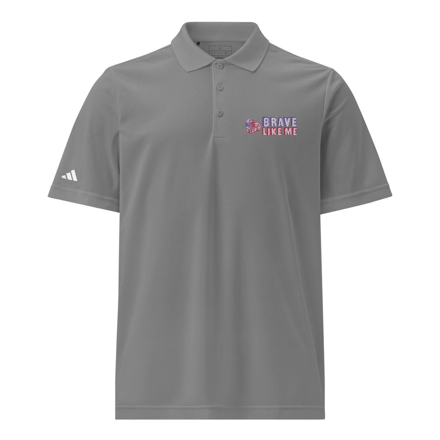 Brave Like Me Embroidered Adidas Sport Polo (Men's)