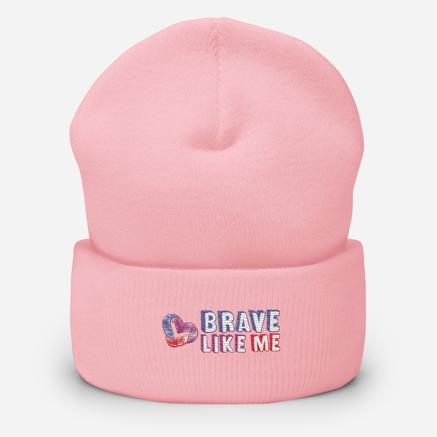 Brave Like Me Embroidered Cuffed Beanie (Unisex)
