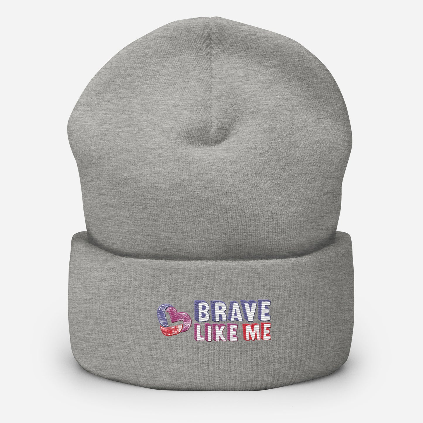 Brave Like Me Embroidered Cuffed Beanie (Unisex)