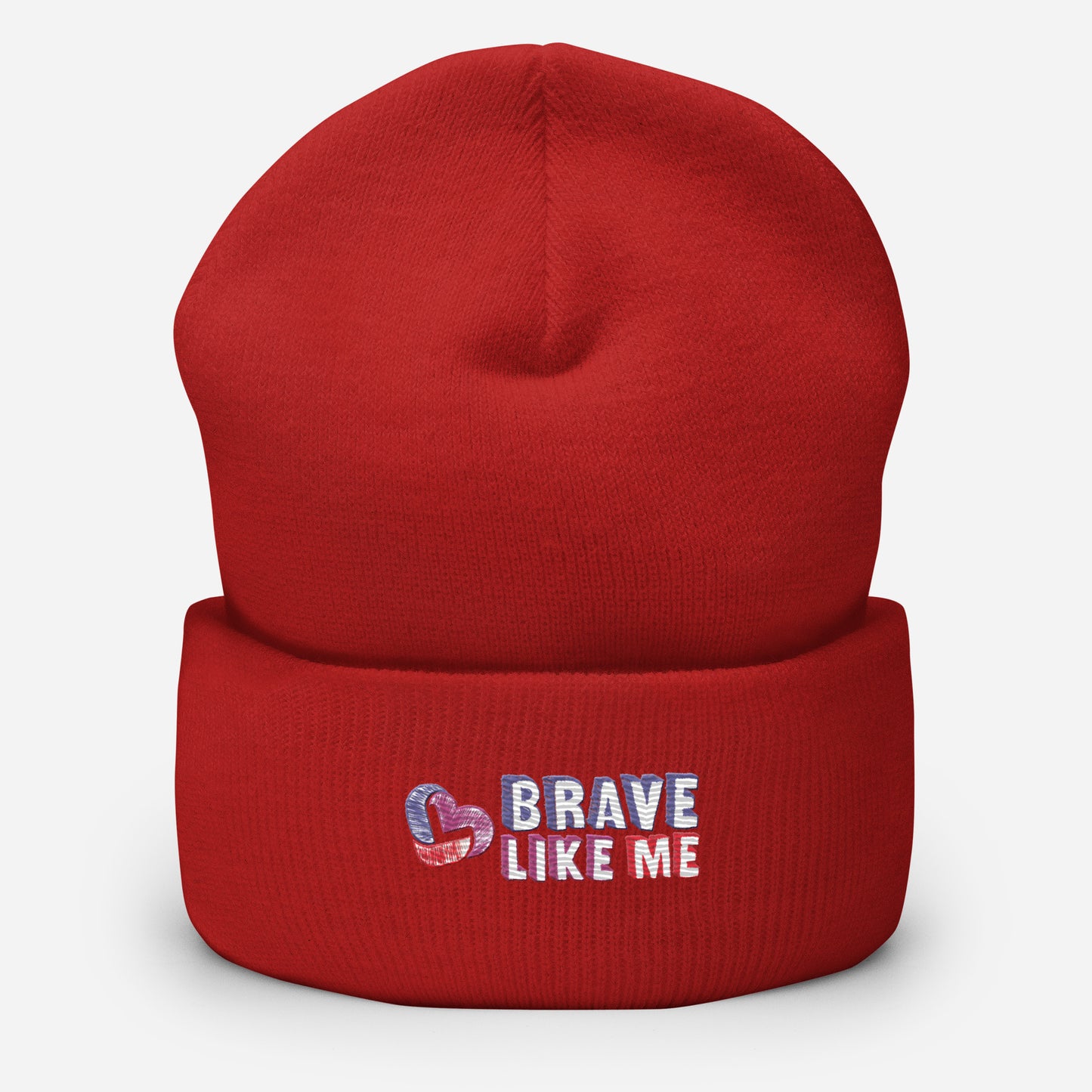 Brave Like Me Embroidered Cuffed Beanie (Unisex)