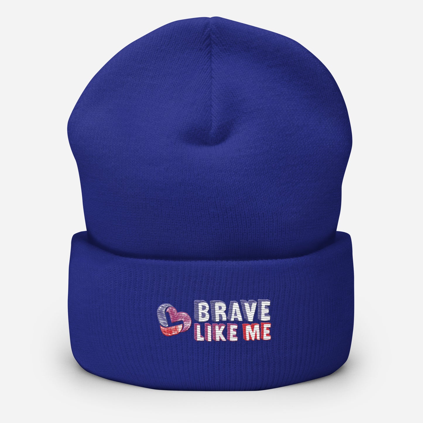 Brave Like Me Embroidered Cuffed Beanie (Unisex)