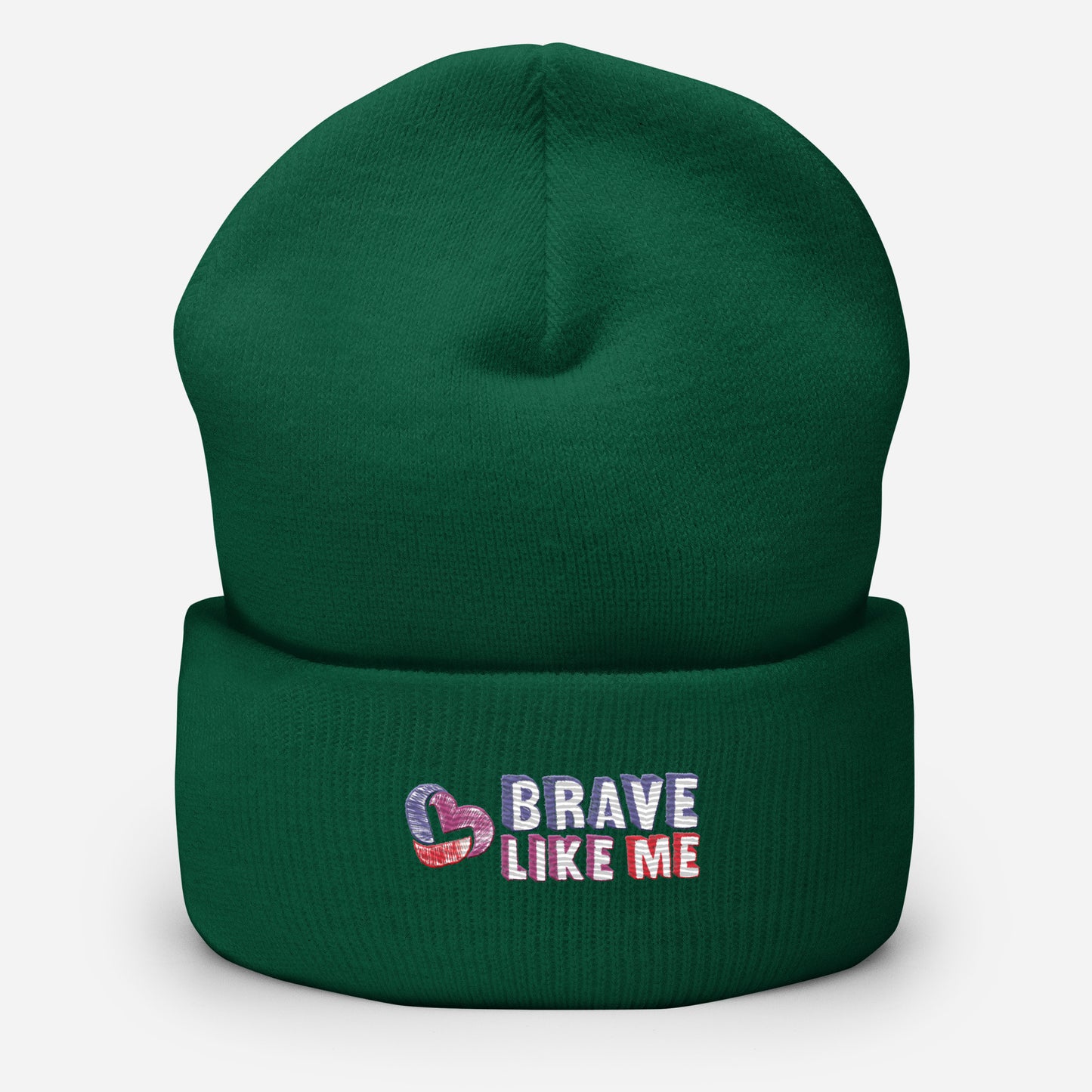 Brave Like Me Embroidered Cuffed Beanie (Unisex)