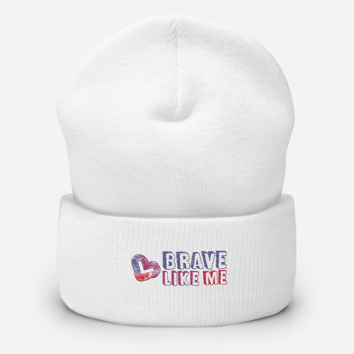 Brave Like Me Embroidered Cuffed Beanie (Unisex)