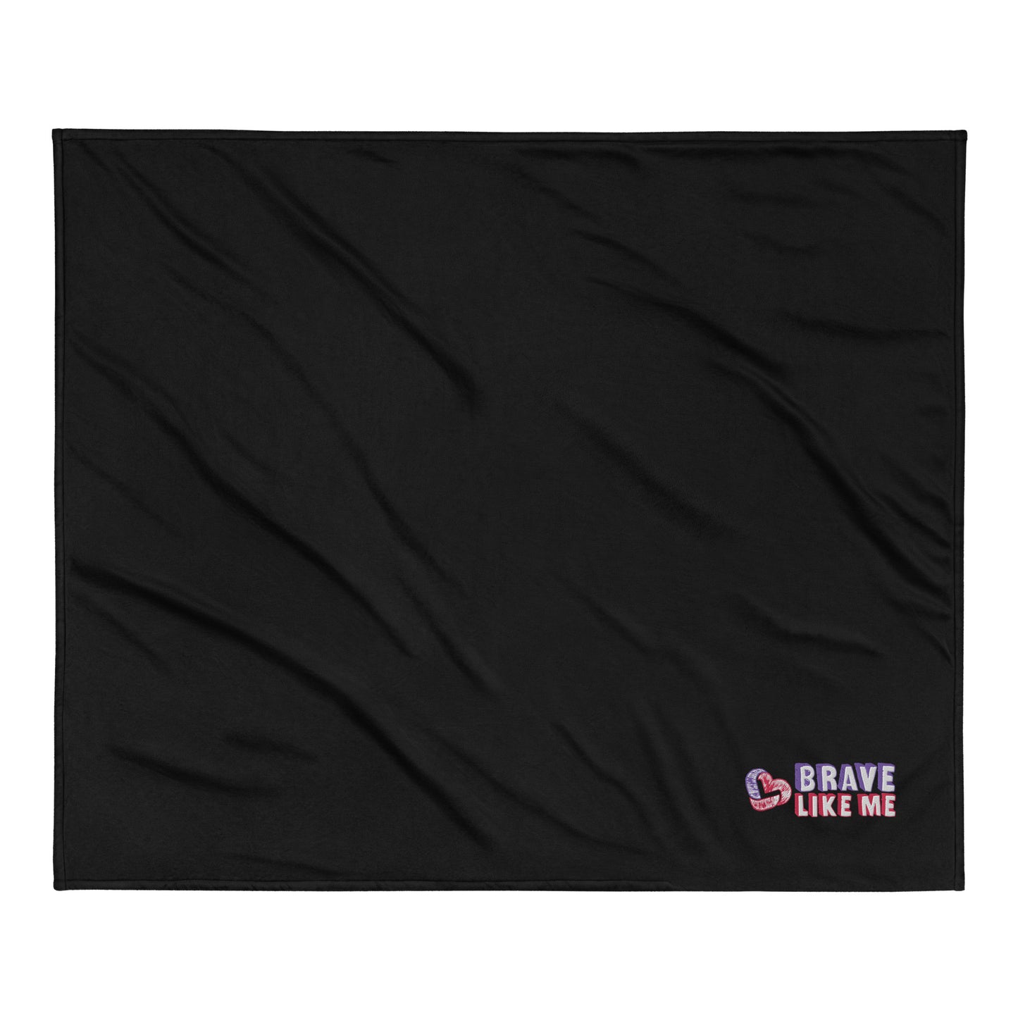 Brave Like Me Embroidered Sherpa Blanket