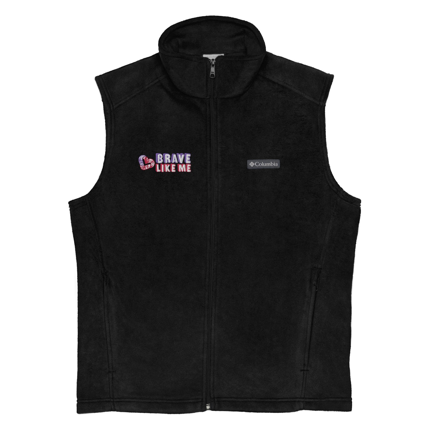 Brave Like Me Embroidered Columbia Fleece Vest (Men's)