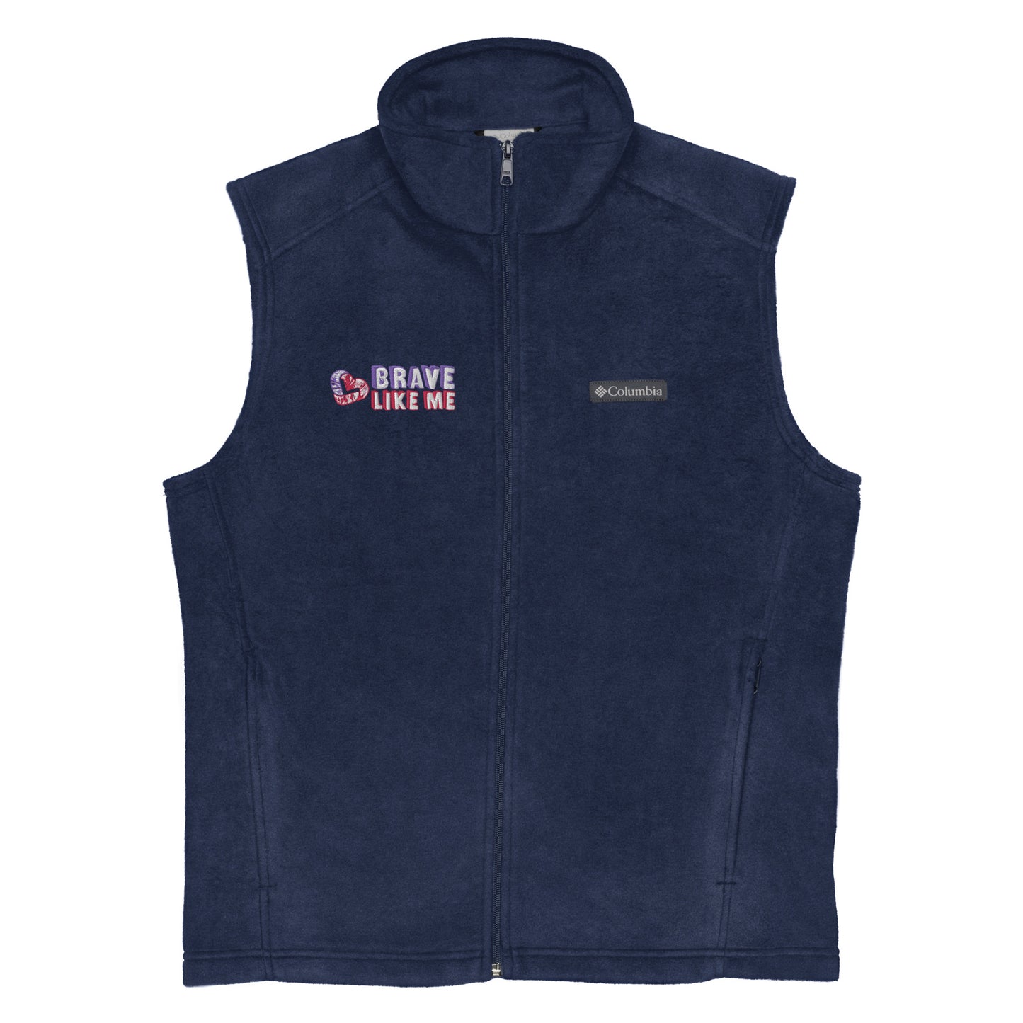 Brave Like Me Embroidered Columbia Fleece Vest (Men's)