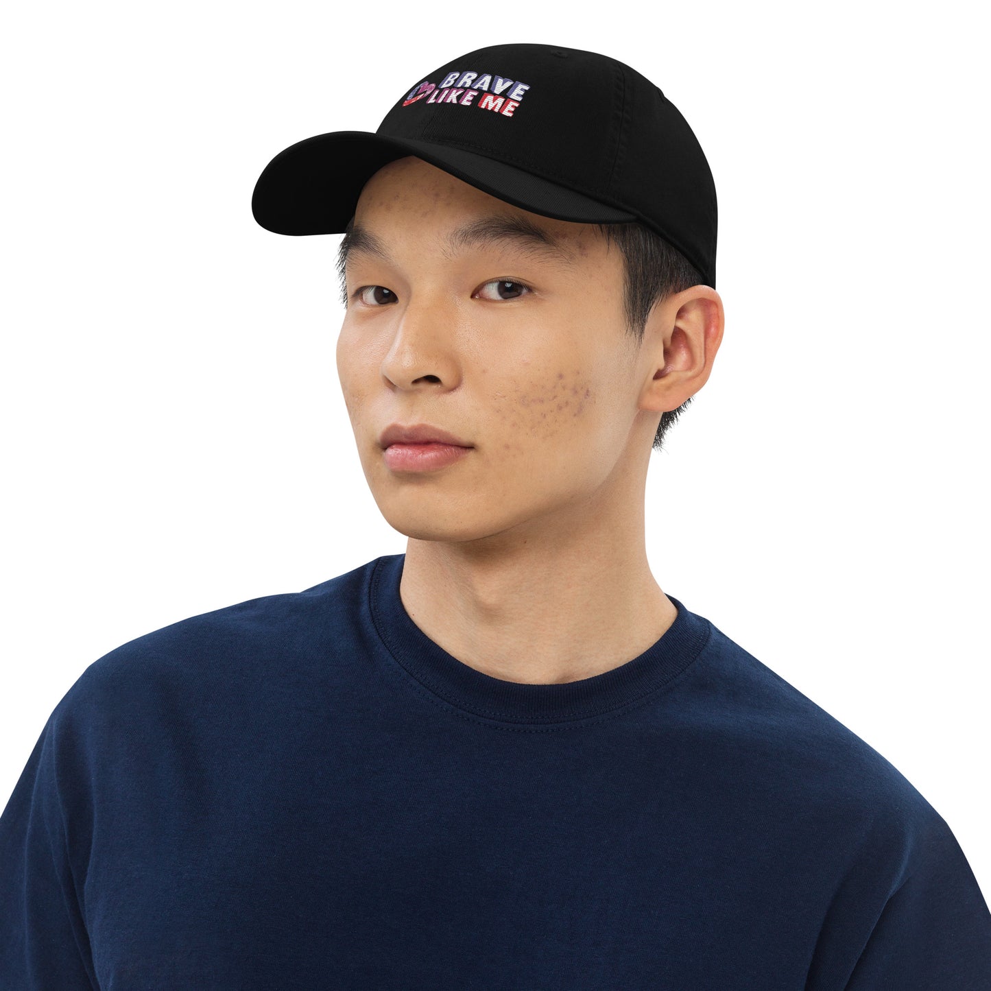 Brave Like Me Embroidered Organic Cotton Hat (Unisex)