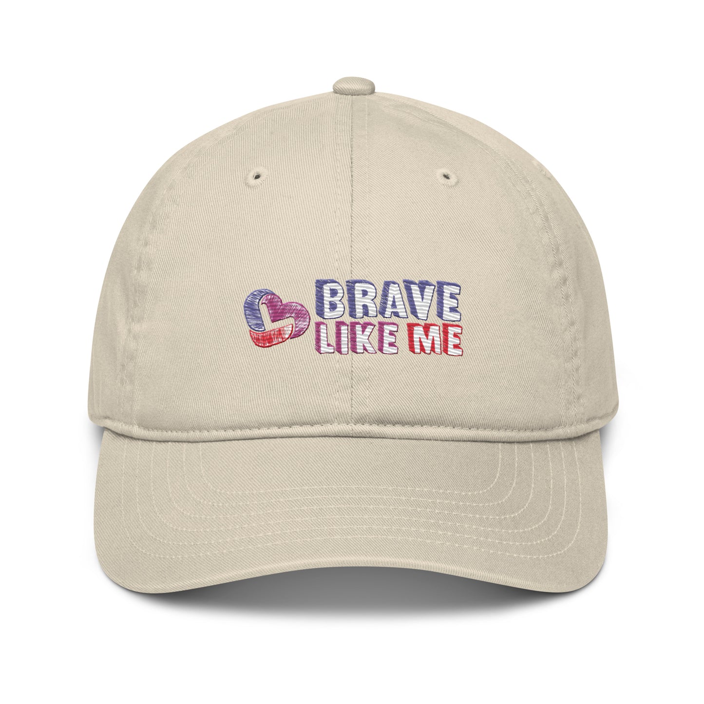 Brave Like Me Embroidered Organic Cotton Hat (Unisex)