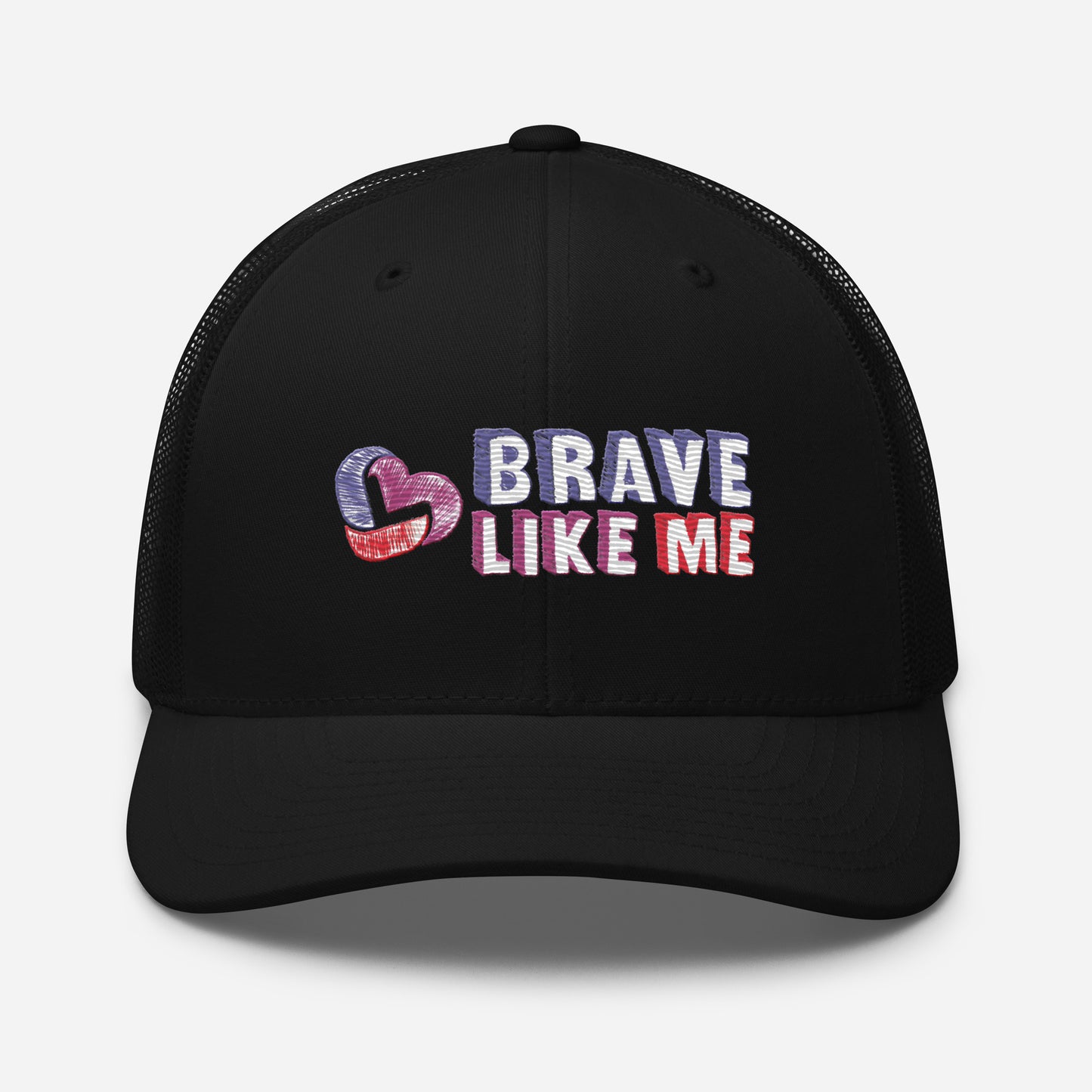 Brave Like Me Embroidered Trucker Hat (Unisex)