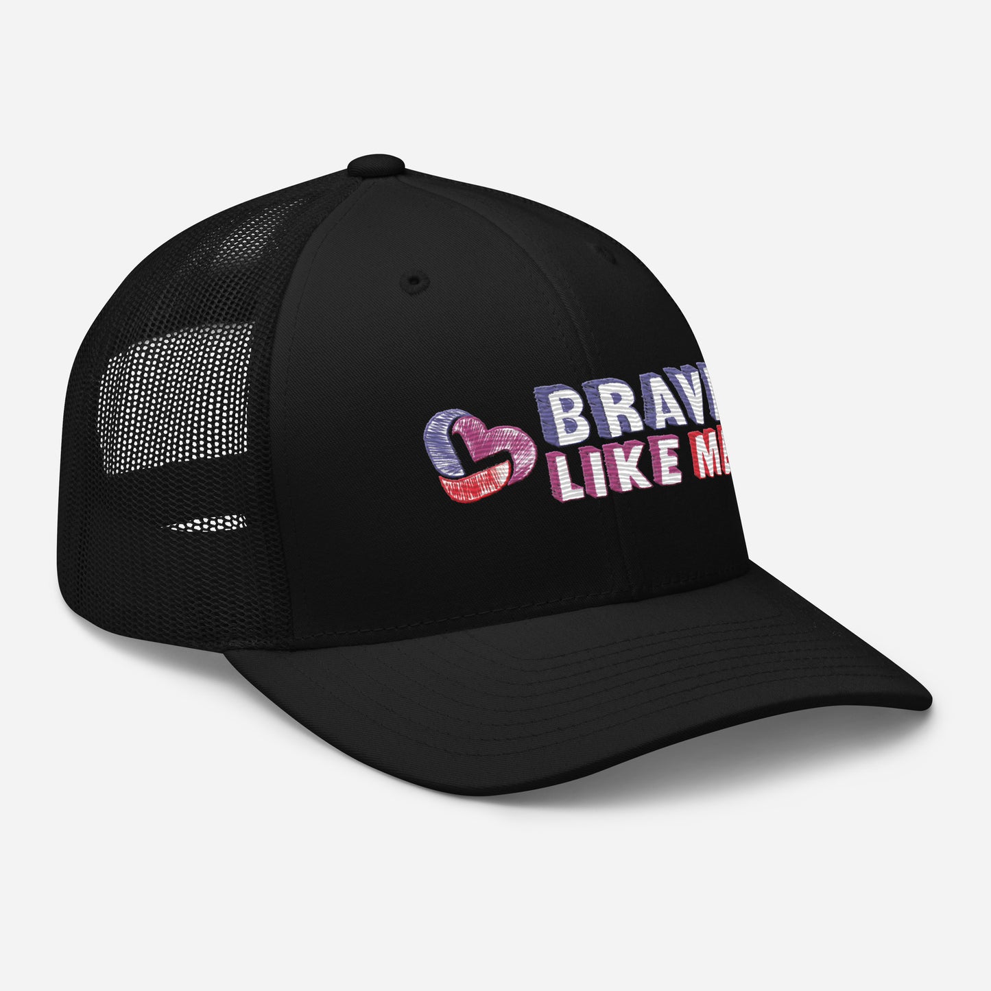 Brave Like Me Embroidered Trucker Hat (Unisex)