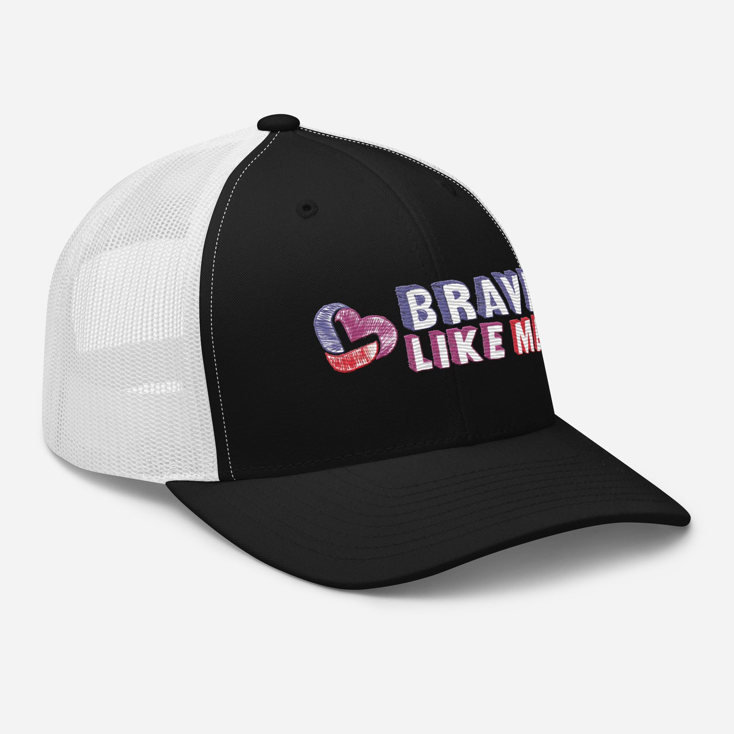 Brave Like Me Embroidered Trucker Hat (Unisex)