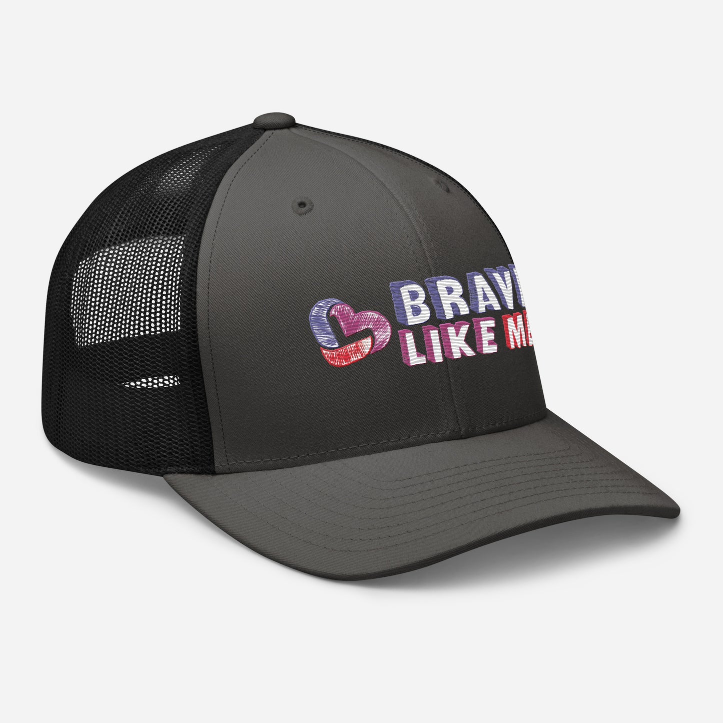Brave Like Me Embroidered Trucker Hat (Unisex)
