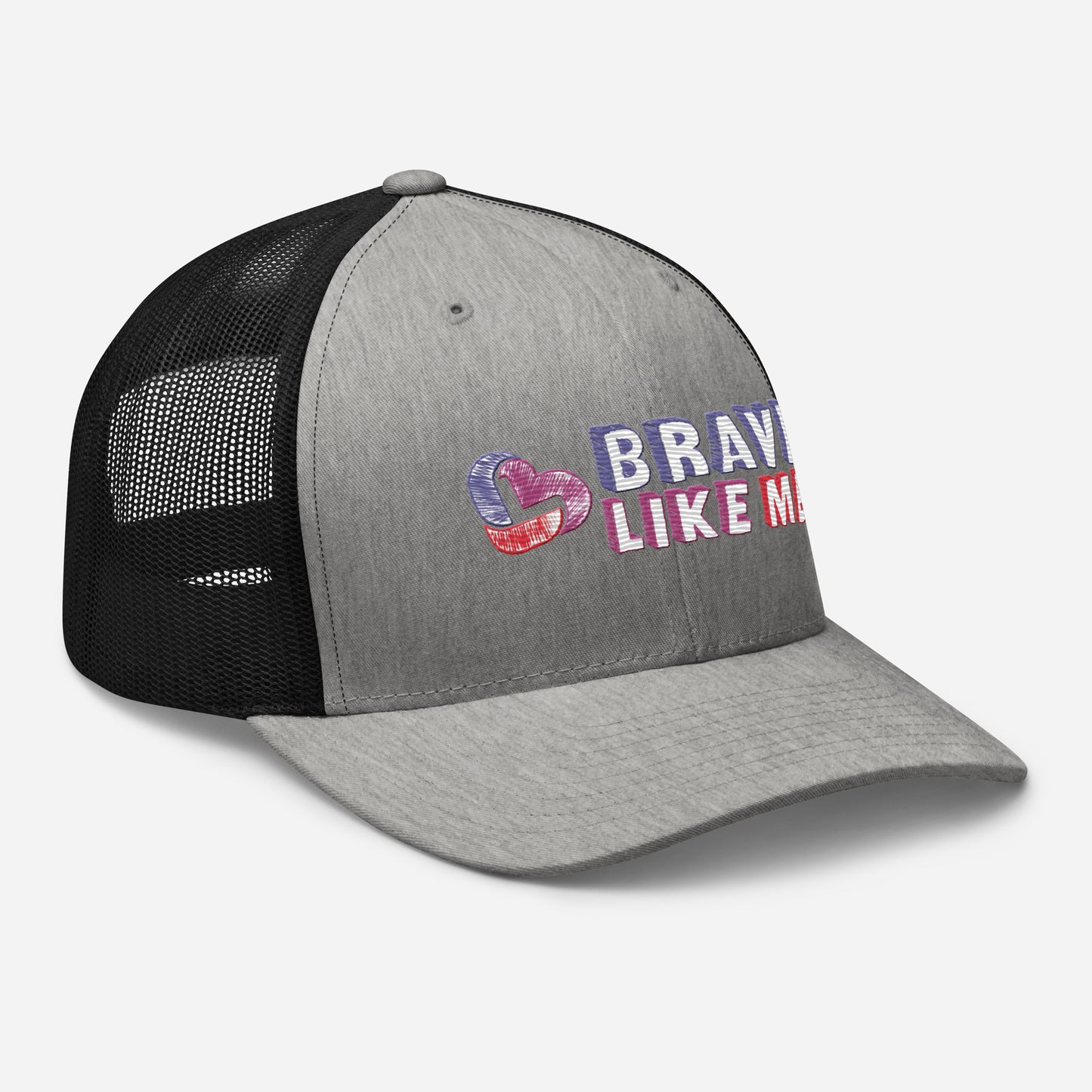 Brave Like Me Embroidered Trucker Hat (Unisex)