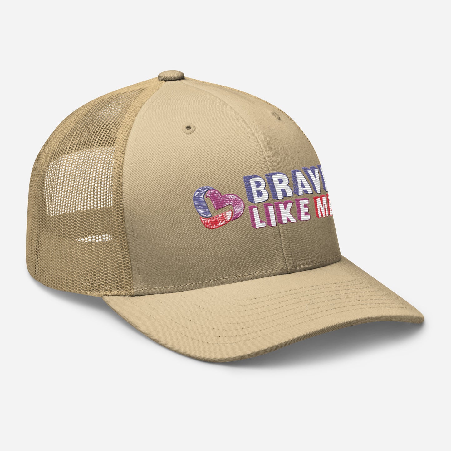 Brave Like Me Embroidered Trucker Hat (Unisex)