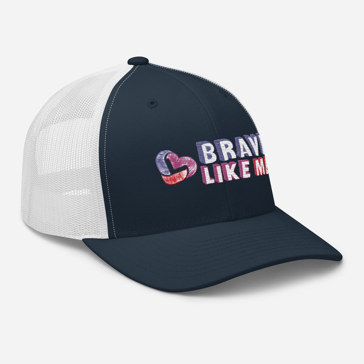 Brave Like Me Embroidered Trucker Hat (Unisex)