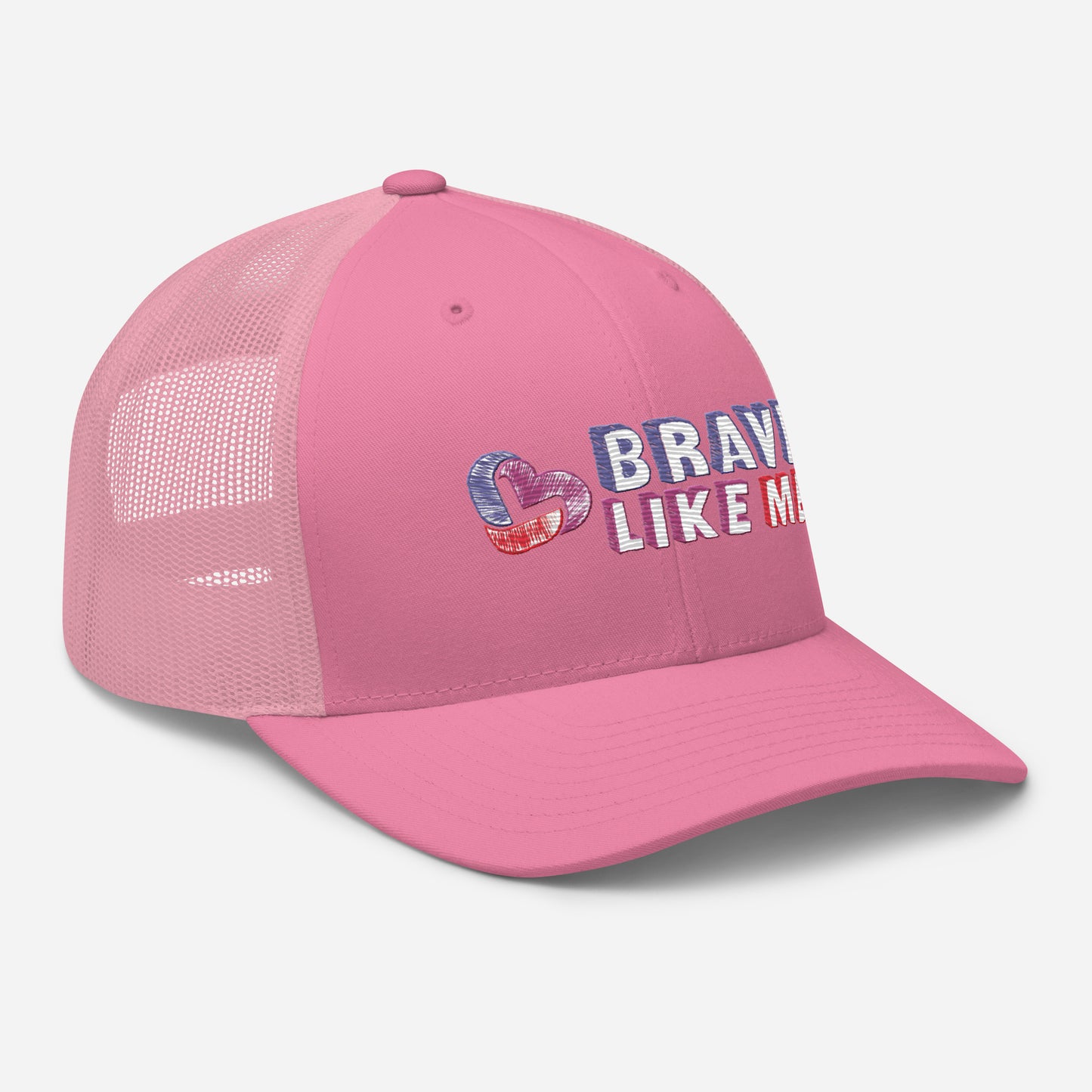 Brave Like Me Embroidered Trucker Hat (Unisex)