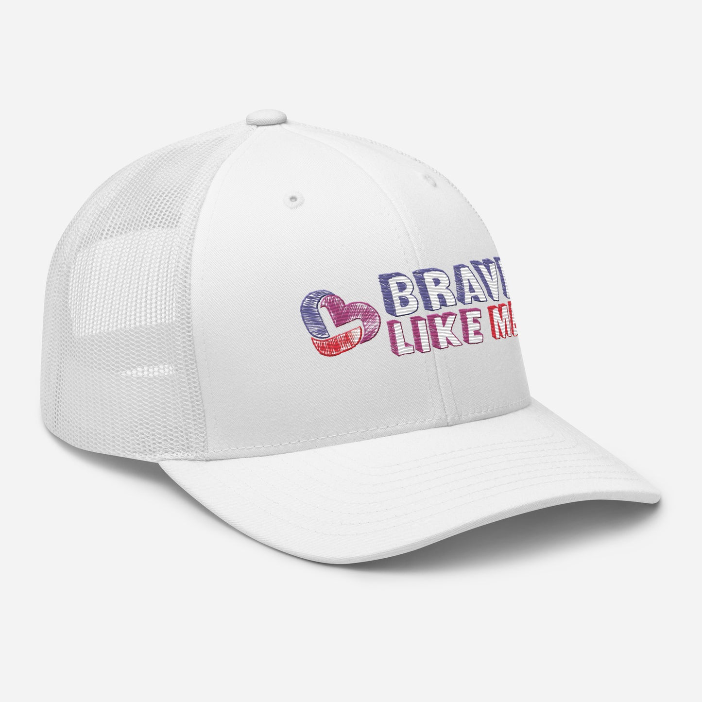 Brave Like Me Embroidered Trucker Hat (Unisex)