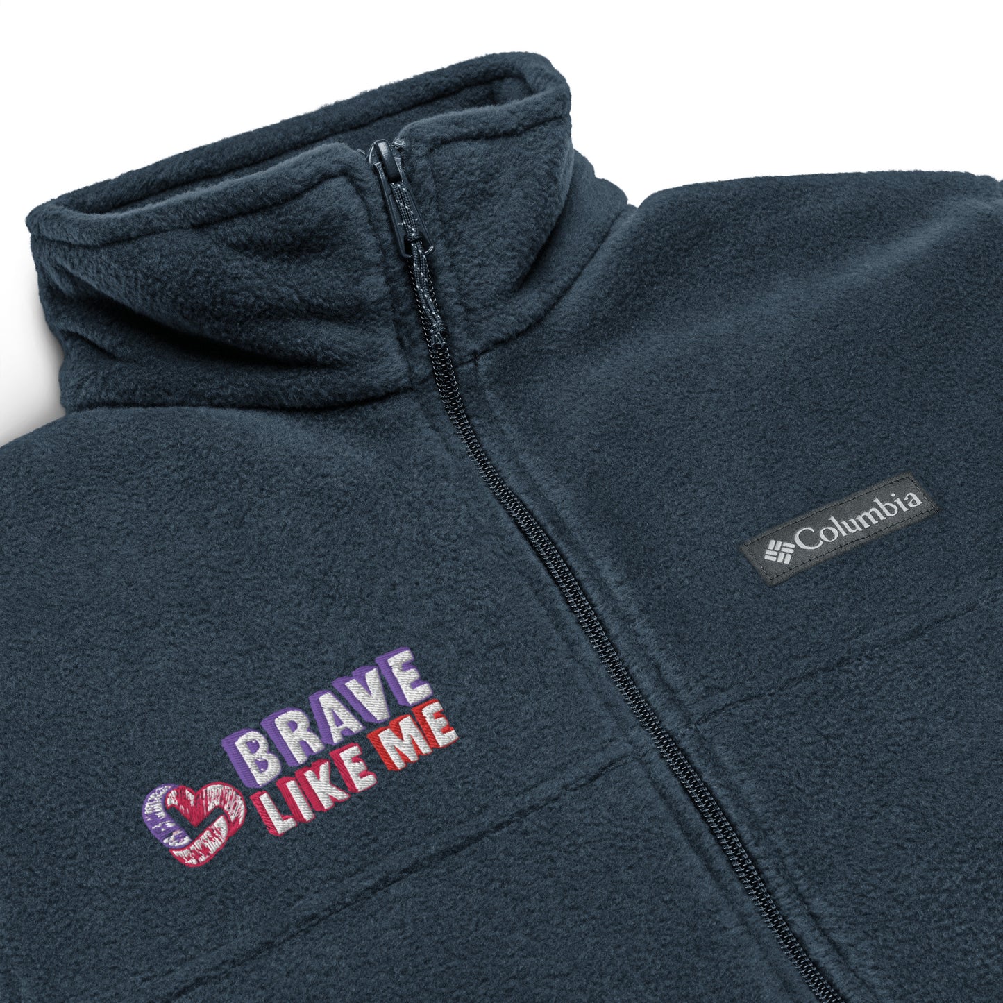 Brave Like Me Embroidered Columbia's Fleece Jacket (Unisex)