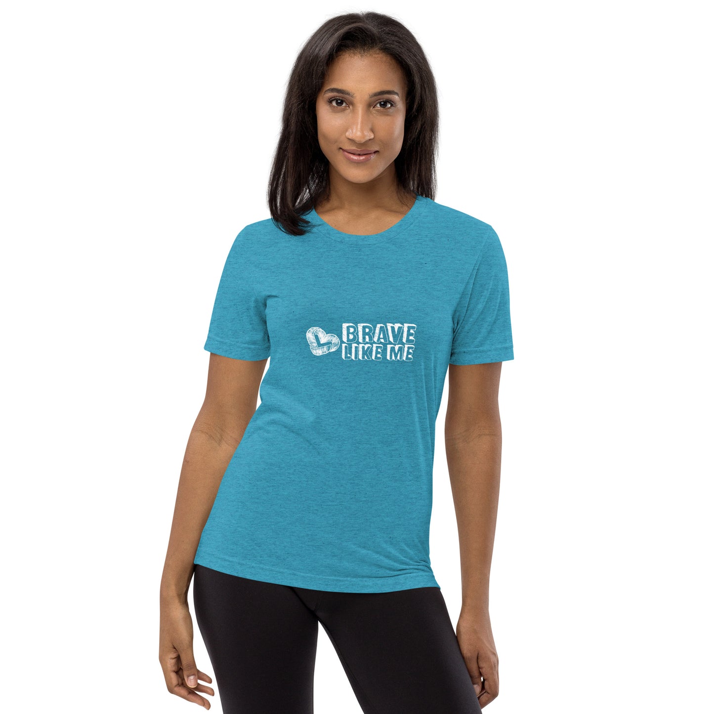Brave Like Me Tri-Blend T-Shirt (White Logo, Unisex)