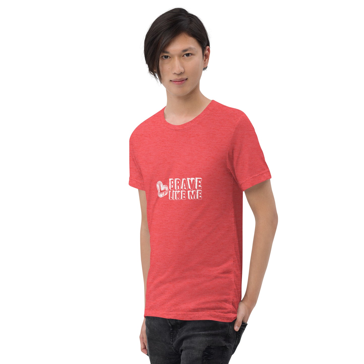 Brave Like Me Tri-Blend T-Shirt (White Logo, Unisex)