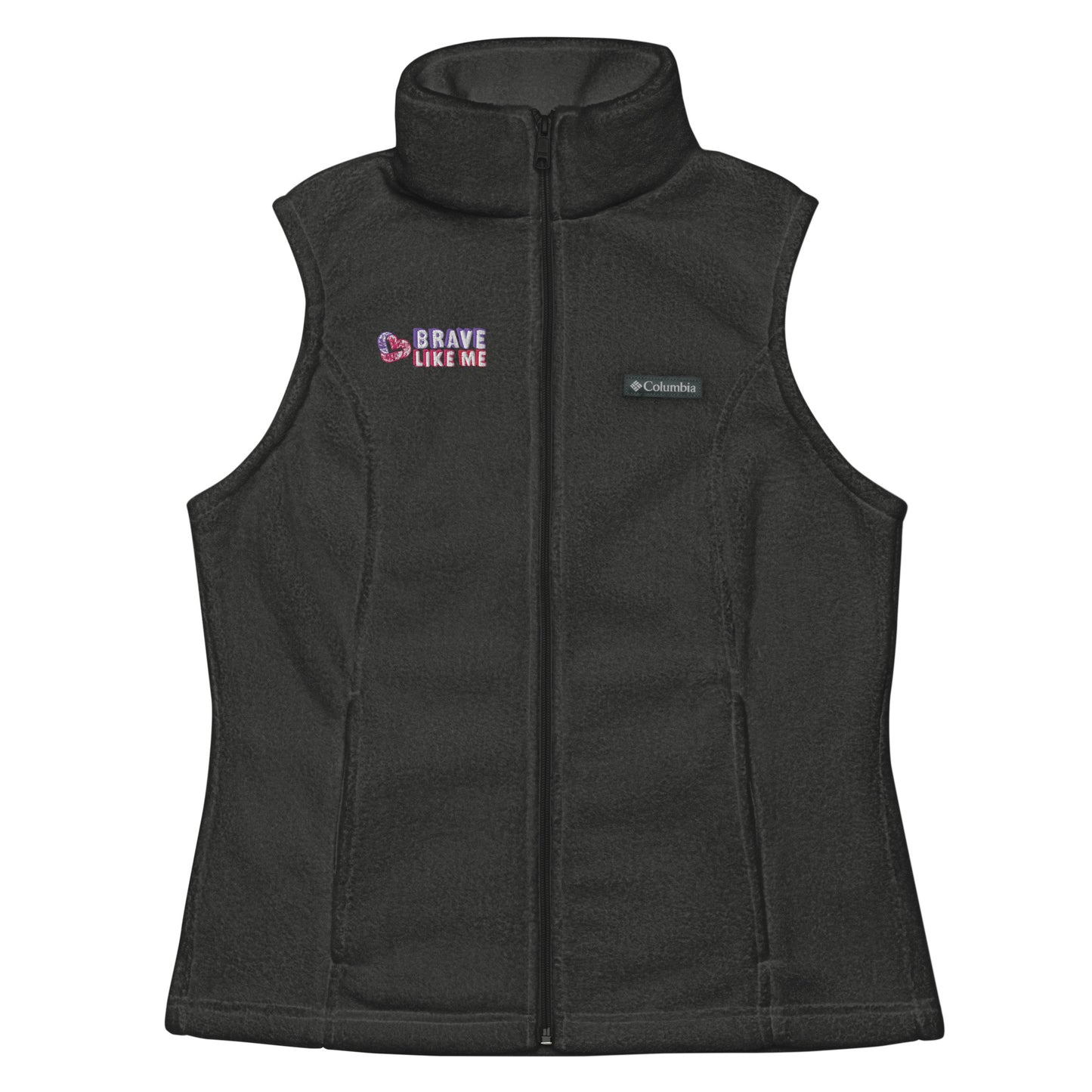 Brave Like Me Embroidered Columbia's Fleece Vest (Women's)