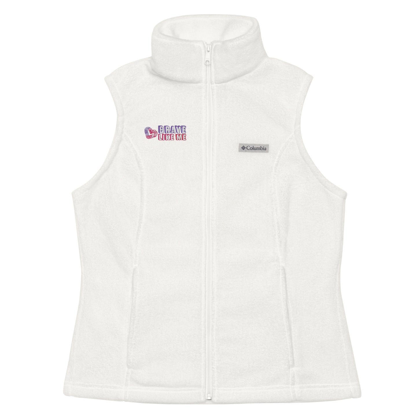 Brave Like Me Embroidered Columbia's Fleece Vest (Women's)