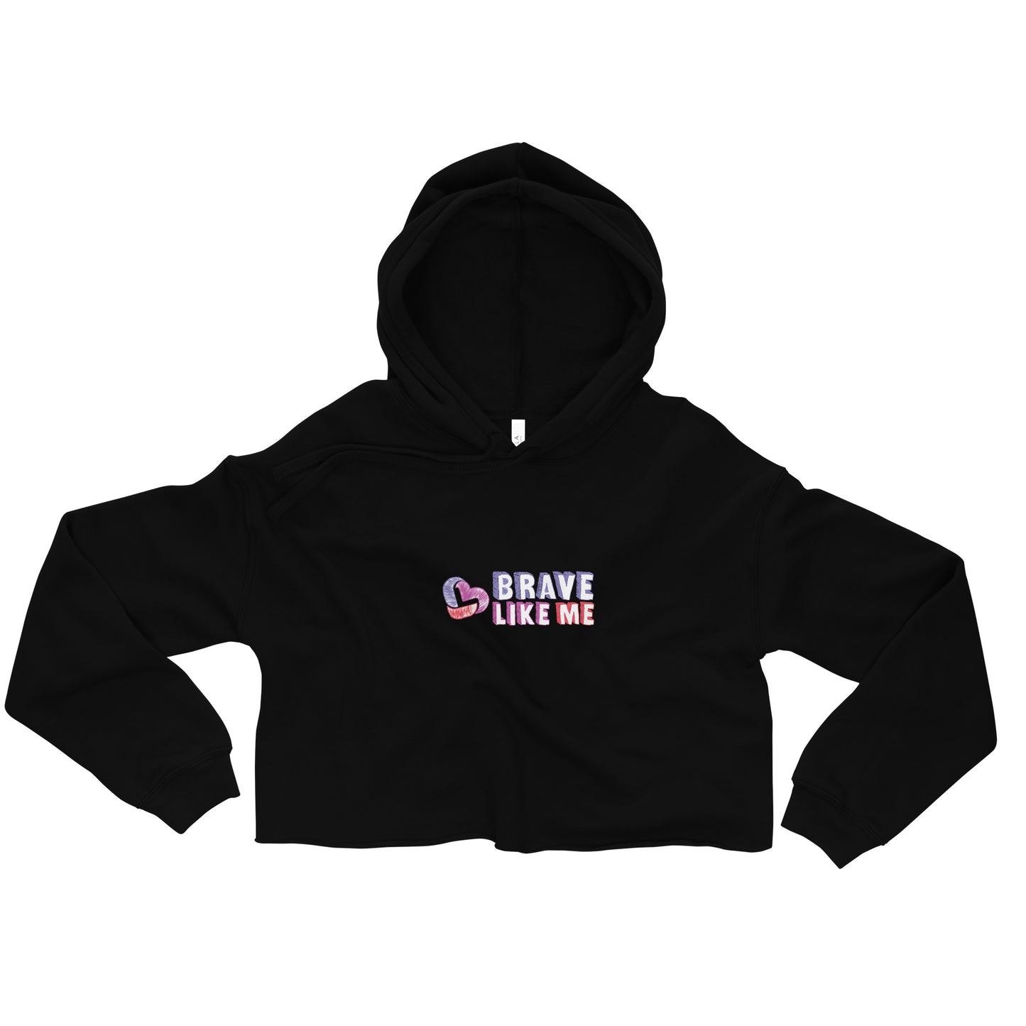 Brave Like Me Crop Hoodie (Color Logo)