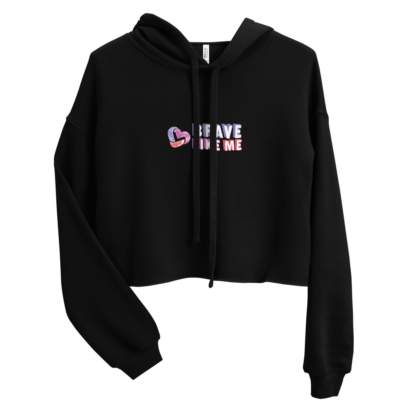 Brave Like Me Crop Hoodie (Color Logo)