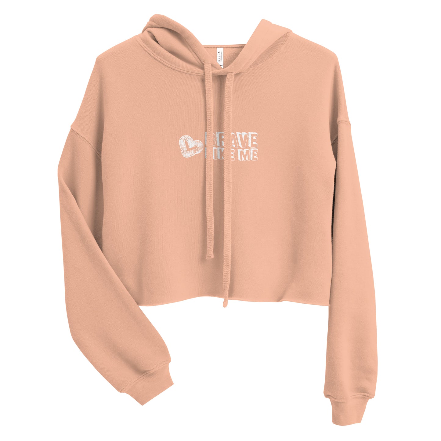 Brave Like Me Crop Hoodie (White Logo)