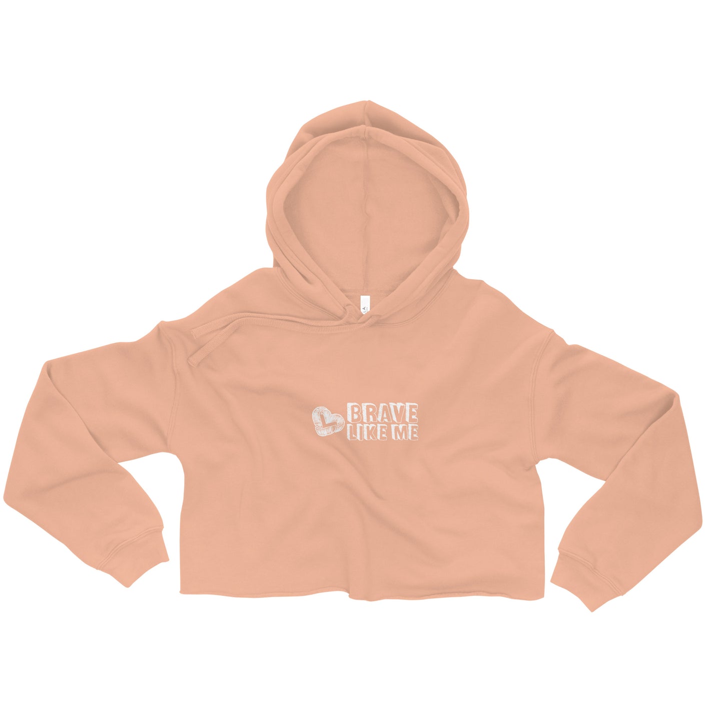 Brave Like Me Crop Hoodie (White Logo)
