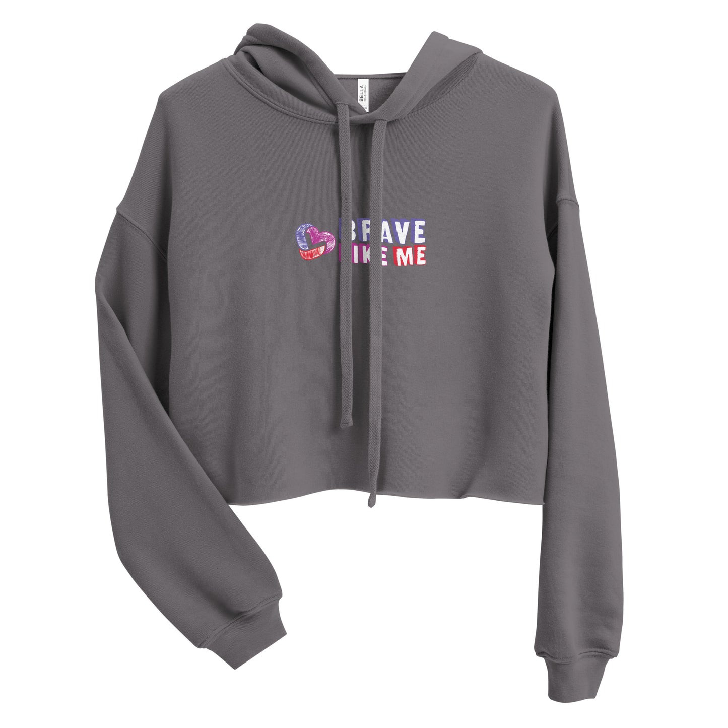 Brave Like Me Crop Hoodie (Color Logo)