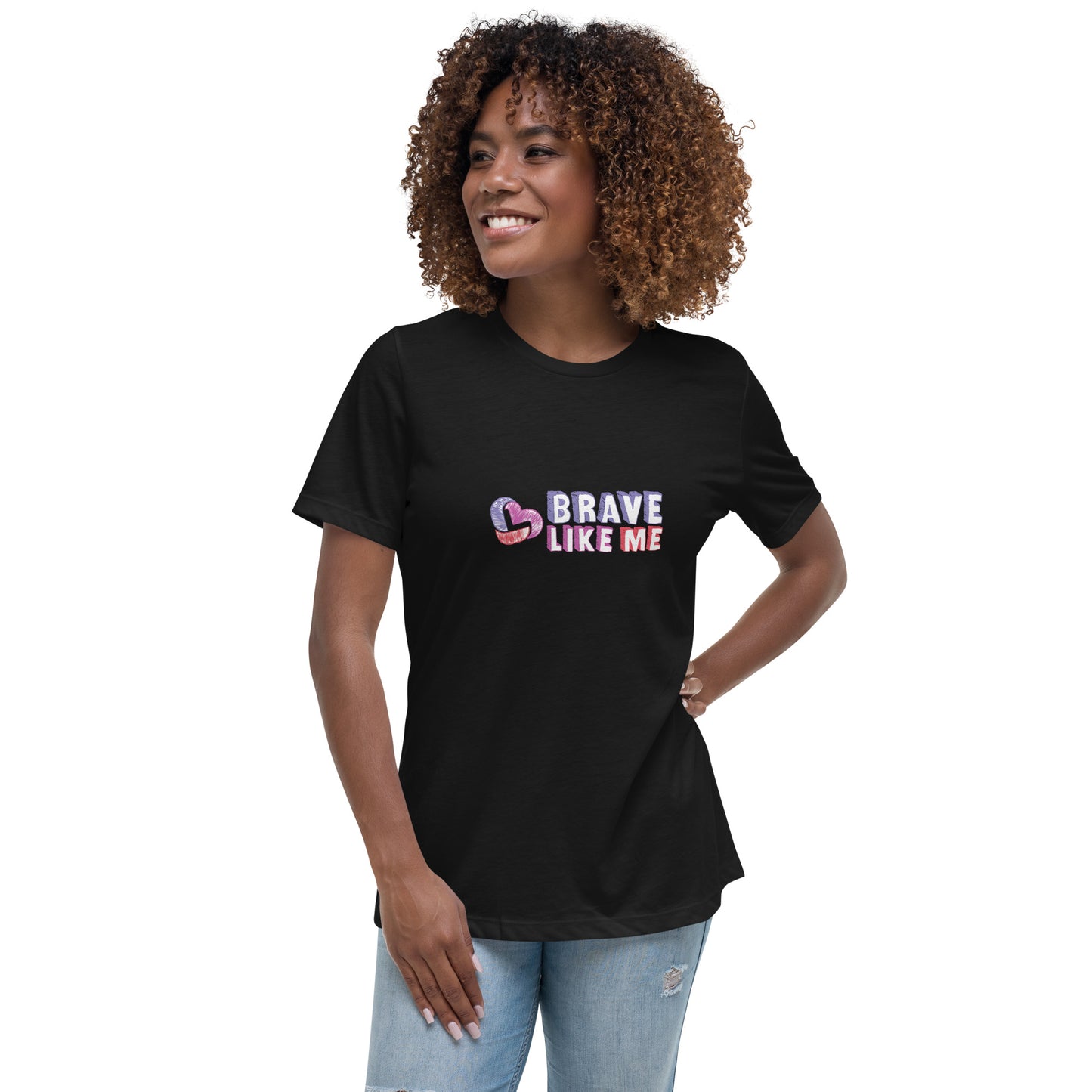 Brave Like Me Relaxed T-Shirt (Color Logo)