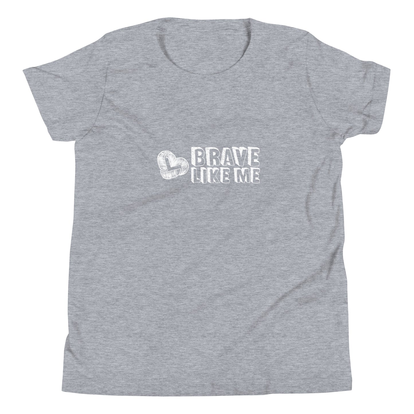 Brave Like Me Youth Tee (White Logo, Unisex)