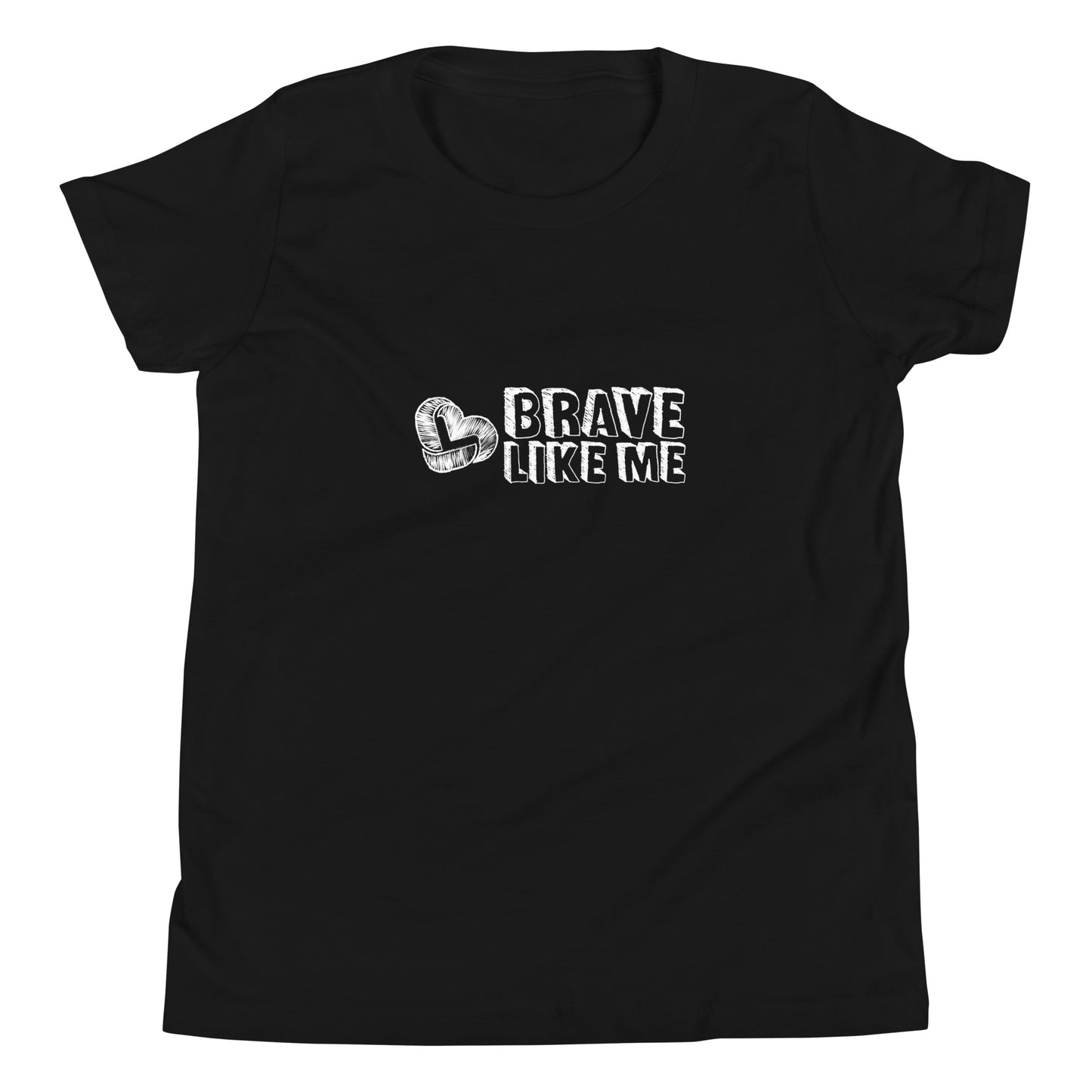 Brave Like Me Youth Tee (White Logo, Unisex)