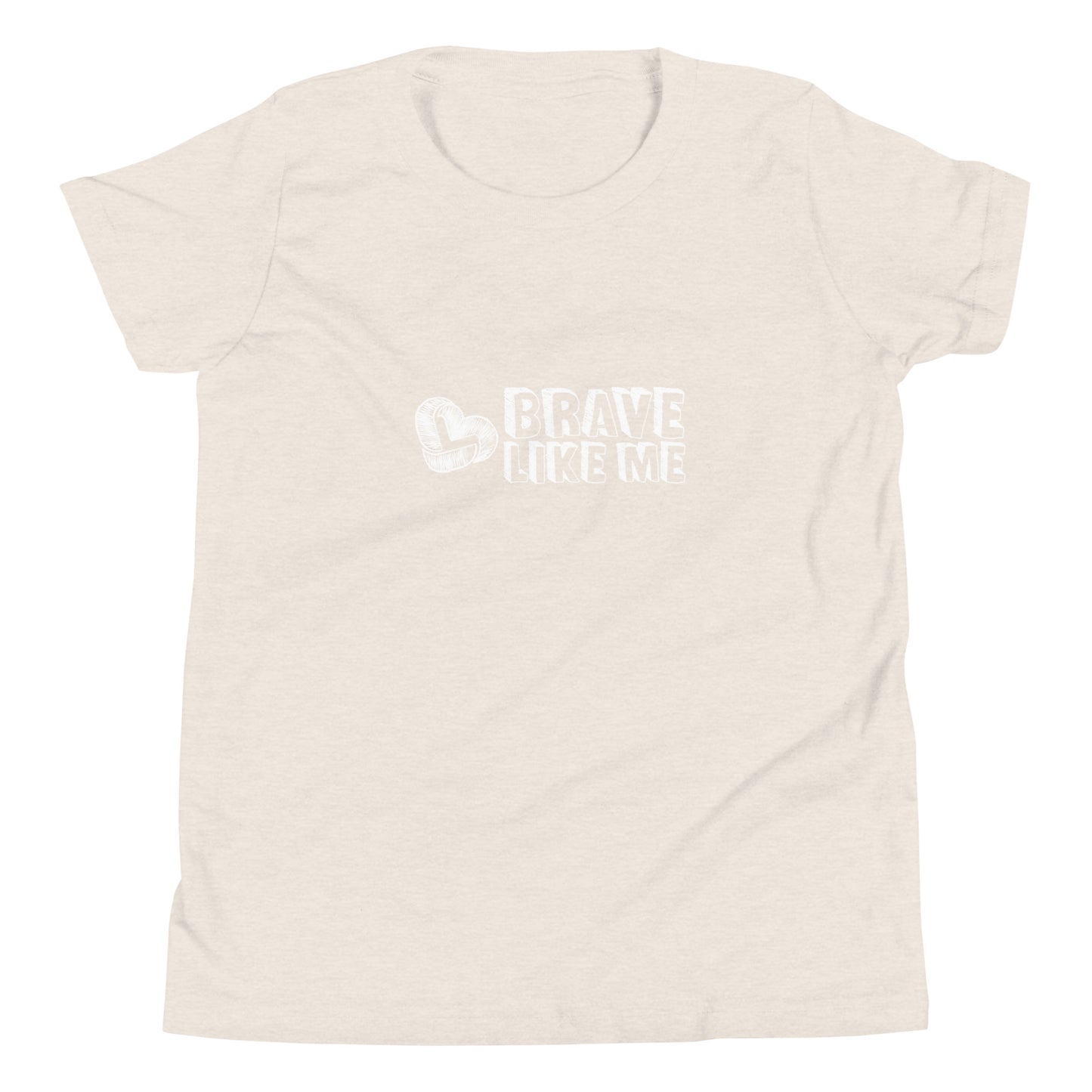 Brave Like Me Youth Tee (White Logo, Unisex)