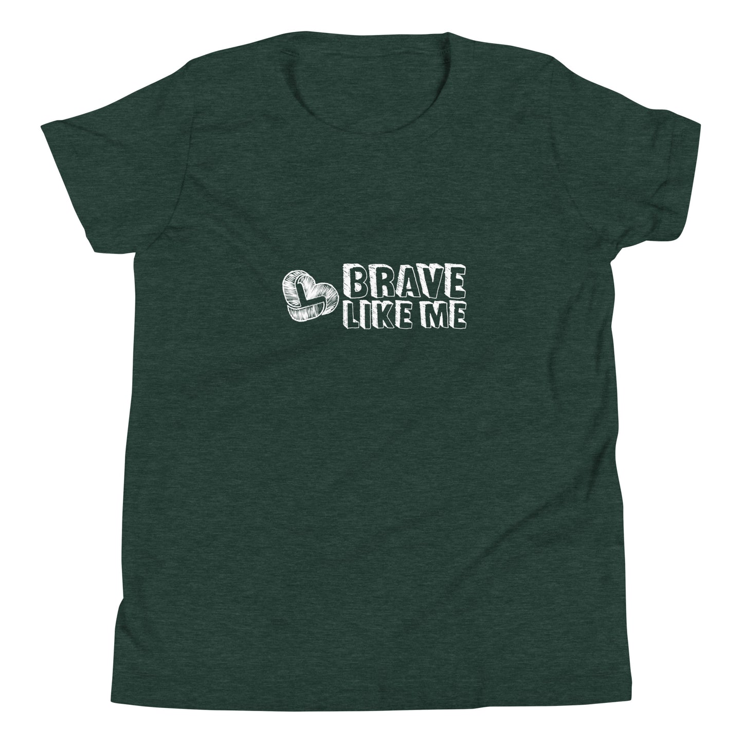 Brave Like Me Youth Tee (White Logo, Unisex)