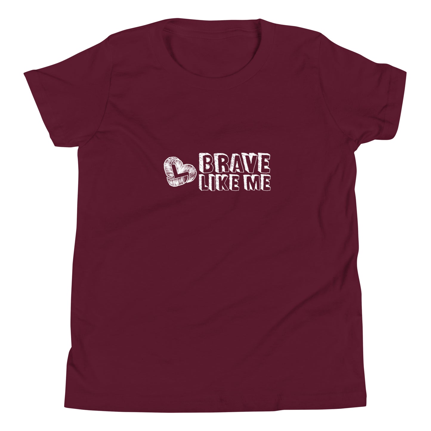 Brave Like Me Youth Tee (White Logo, Unisex)