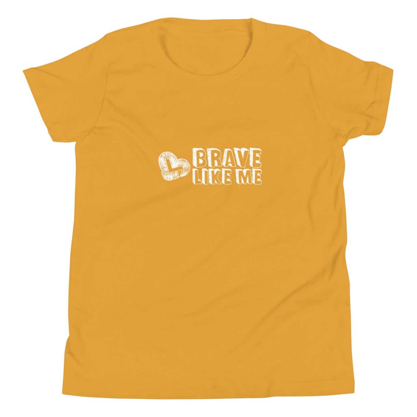 Brave Like Me Youth Tee (White Logo, Unisex)