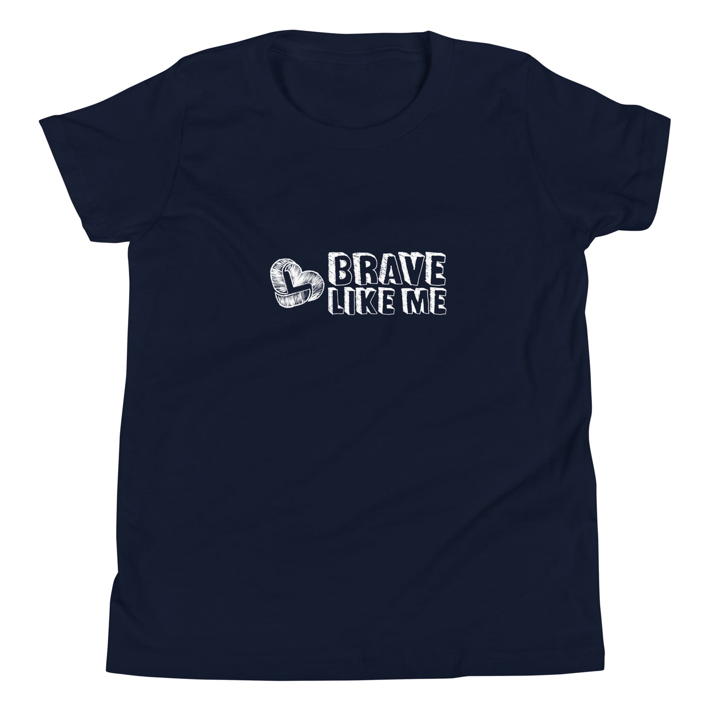 Brave Like Me Youth Tee (White Logo, Unisex)