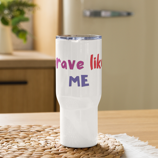 Live Without Limits Travel Mug with Handle (Multicolor Script)